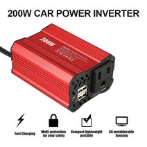 차량용 220v 인버터 캠핑용 200W 자동차 전원 인버터 12V 220V 및 AC 110v 변환기 충전기 어댑터 수정 사인, 01 12V 220V EU
