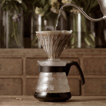 하리오 V60 입문용 핸드드립세트 1-4인용 VCND-02B-EX / 키라라 갓볶은커피 맛나드립블랜드, 1kg, 핸드드립분쇄