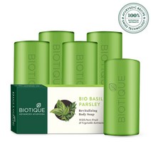 바이오티크 바질 아몬드 천연 비누 150g 5개 구성, 바질앤파슬리 150g 5개