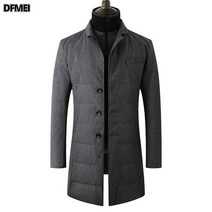 DFMEI 겨울 하이넥 스몰 미디 기모 도톰 남성 오리털 패딩