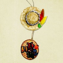 만들기 밀짚모자 가을걸이 만들기 2매, 단품