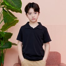 베키쥬 그라몬 반팔 오픈 카라 티셔츠