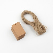 크라프트 종이 선물 포장 상품 택 마끈 세트, 단품