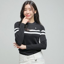 제이투제이 여성골프웨어 스트라이프 쿨 니트 슬림라인