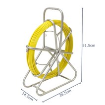 [해외] 4.56mm 70100m 유리 섬유 와이어 케이블 러닝로드 뱀 물고기 테이프 rodder 유연한 리드 전선 전원 케이블 풀러 기계, 4.5mmx70m 옐로우