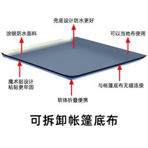 카 사이드 리어 텐트 캐노피 자동 자율 운전 투어 아웃도어 차양 익스텐션 구축 자유, 22. 【加厚涂银420D】蓝色车尾帐篷底布, 1개