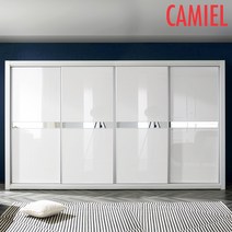 [기간한정 5% 할인이벤트][까미엘]네로 12R 하이그로시 슬라이딩 장롱(NP_SG1290), 화이트