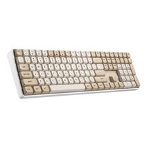 GD108 블랙 110 키 게임용 기계식 키보드 2.4G 무선 및 USB 타입-C 유선 키보드 PC 노트북 용, 노란색 스위치, GD108-White