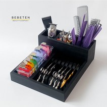 컬러 가위거치대 원목+가죽 가위정리대, 1개, 블랙