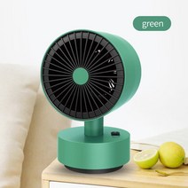 곱창난로대형업소용돈풍기공업용산업용난방기히터가정용 자동 진동 헤드 소형 히터 책상 전기 뜨거운 공기, 02 Green