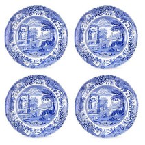 [호주발송] Spode 스포드 – Blue Italian Bread & Butter Plate 16cm 4 SET (Made in England) – 블루 이탈리안 브레드 & 버