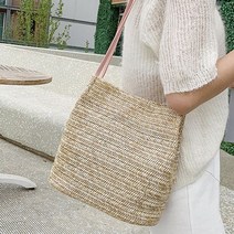 INHABITO 밀짚 라탄 숄더백