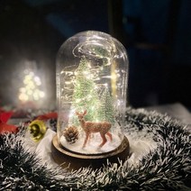 [크리스마스롤링핀] 북유럽풍 크리스마스 미니트리, 기본형(깜빡임없음/건전지만작동)