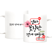 TBL 꽃길 카네이션 머그컵 주문제작 어버이날 스승의날 선물, 문구변경및추가_꽃길 카네이션 머그+손잡이 선물박스, 1개