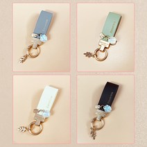 튜모 팰리세이드 싼타페TM 아반떼CN7 i30PD 코나 벨로스터 그랜저IG 스마트 키케이스 TPU 골드라인 키커버 전화번호 키링, 스트랩, 올리브그린