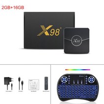 ott박스 디자인 x 98 플러스 Amlogic s905 w2 안드로이드 11 OS 듀얼 와이파이 BT 스마트 OTT TV 박스 유튜브 넷플릭스 ip tv 지원, 07 2GB 16GB I8_04 Au 플러그