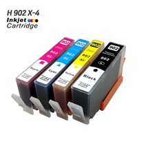 H902 X-4 카트리지 HP 오피스젯 hp6954/6960/6962/6968/6975/6978 호환 잉크, H902 대용량 호환잉크 1세트