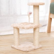 고양이구름다리 소형캣타워 원목캣타워, 02 Beige