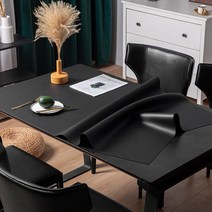 방수 시공 양면 매트 테이블식탁 실리콘 맞춤 식당 60cm 100cm, 70*130cm, 1_블랙