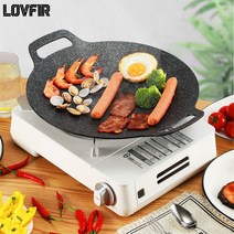 LOVFIR 냄비뚜껑 삼겹살 불판 불고기 캠핑용 가정용, 34cm 범용형