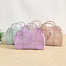 조립식 간편 플라스틱 바구니 미니 소품보관, 퍼플