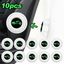 10pcs 자동차 도어 충격 방지 개스킷 패드 스티커 충격 흡수 장치 자동차 트렁크, 10pcs 빛나는 로고