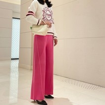 헤븐제이 부드러운 세미 와이드 니트팬츠