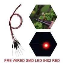 모형 제작 재료 사전 유선 SMD 0402 LED 조명 모델 트레인 납땜 마이크로 리츠 화이트 따뜻한 레드 블루, 03 Red