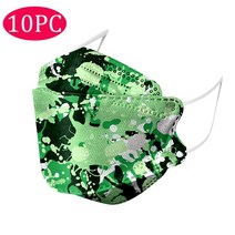 KN95 Masqu 10pcs 염료 위장 FFP2 CE Facemask 덴탈마스크, 기본, T11-K-10pcs