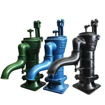 시골 지하수 펌프 전통 재래식 수동 우물 헤드 주물, 우아한 블랙, 1개