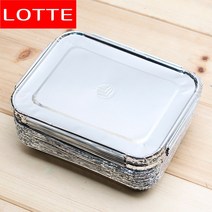 10p 롯데 은박도시락 축소형(18cmx14cm), 1개