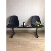 휴게실의자 야외벤치 진료소 진료실 관공서의자, (2인용/작은 커피 테이블 포함)