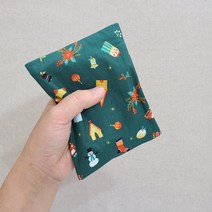 [DIY키트 패키지] (동영상설명) (10×13) 핫팩파우치만들기 핫팩주머니 주머니만들기 커버(핫팩포함안됨), 블랙체크하트