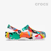 크록스 클래식 레트로 리조트 클로그 화이트 멀티 남녀공용 CROCS 여름 샌달