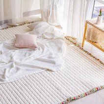 시원한 햄퍼 여름 카페트 시어서커 밴딩 침대패드 싱글 퀸 SS/Q/K 2color, 핑크