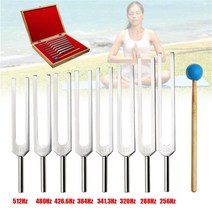 휴대용 소형 스펙트럼 분석기 8 개대 알루미늄 의료 진동 치료 256hz + 288hz + 320hz + 341hz + 384hz + 426hz + 480hz + 512hz