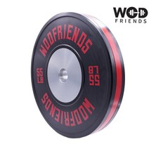컴페티션 엣지 중량 원판 바벨 역도 홈짐 크로스핏 파운드 55LB WFCE-55, 레드, 1개