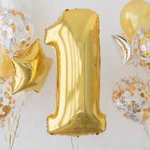 생활살림 이벤트 생일 파티 기념일 100일 숫자 풍선 1M, 실버 2 1M