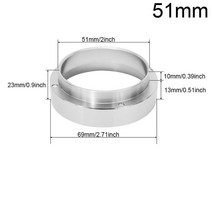 51/53/54/58mm 에스프레소 커피 도징 링-포터필터 필터 교체 링 2 컵 1 바구니 바늘 포함, [01] 51mm Sliver Ring