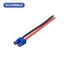 새로운 뜨거운 판매 EC2/EC3/EC5 남성 여성 커넥터 피그 테일 케이블 실리콘 와이어 RC Lipo 배터리, 03 EC3 female