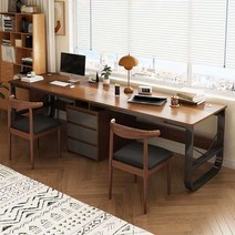 2인용 스터디 슬림책상 더블 공부방 쌍둥이책상, C