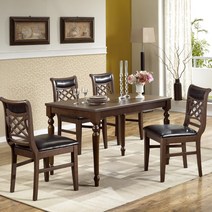 유럽풍 수입가구 고급레이첼 고무나무 4인용식탁세트, 단품