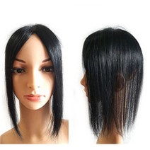 긴머리용 불파트 30cm 인모 정수리부분가발, 우레탄 30cm-(자연검정), 1개