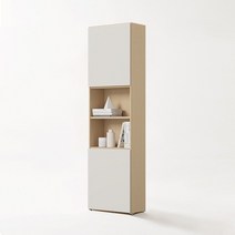 한샘 티오 일반책장 모던형 6단 60cm (컬러 택1), 내추럴오크_그레이(B)