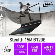 MSI Stealth 15M B12UE, WIN11 PRO, 32GB, 1TB