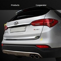 NSV840214에이치넷싼타페 DM 크롬 트렁크몰딩 2pcs 트렁크가드, 2012년-2018년 D-062