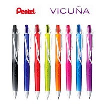 Pentel VICUNA 펜텔 비쿠나 볼펜 비쿠냐 0.5(BX155)/ 0.7(BX157), 0.7 핑크(흑색심)