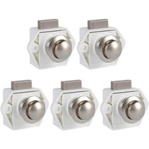 5 Pcs 푸시 버튼 열쇠가없는 래치 캐비넷 도어 잠금 걸쇠 캐러밴 찬장 두께 가구 용 손잡이 래치 (흰색), 페이지 표시가 우선합니다