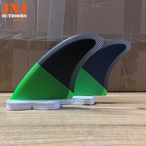 JNJ FCS II 5.5 인치 유리 섬유 서핑 보드 트윈 핀 스러스터, [01] black and green