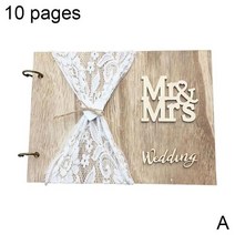 1Pc 결혼식 서명 책 나무로되는 손님 MR & DIY 사진 훈장 추억 M3F8, 01 A